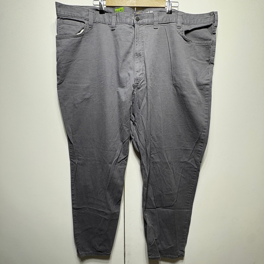 Carhartt Relaxed Fit Canvas Work Pants Mens 50x32 Grey Cotton Utility Trousers